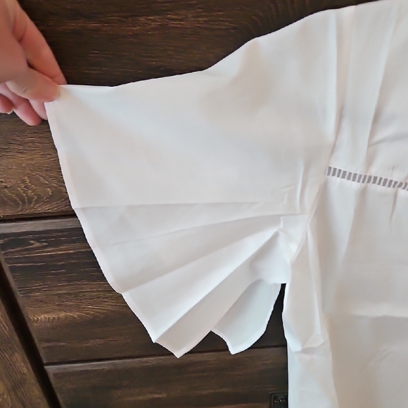 Harshman Los Angelos Elegant White Women's Top - Picture 2 of 5